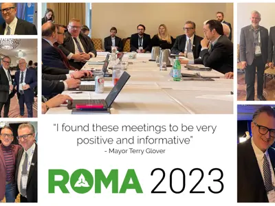 ROMA 2023 Image with Terry Glover quote that says he found these meetings to be very positive and informative