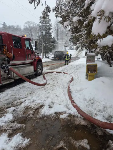 Electric School Bus Fire on Earls Road