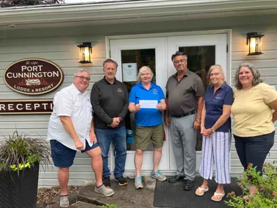 Cheque Presentation with Representatives from Port Cunnington Lodge, the Township of Lake of Bays, and the Muskoka Community Foundation