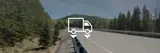Image depicting a road in Lake of Bays with a truck icon featuring downward-pointing arrows next to the wheels, indicating weight restrictions.