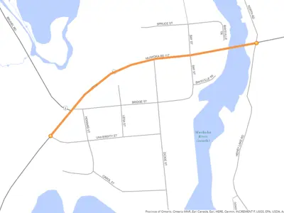 Single Lane Closures in Baysville on Muskoka Road 117 between University Street and North Road in Baysville on Monday, January 13, 2025, to Tuesday, January 14, 2025