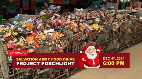 Project Porchlight Food Drive Comes to Town on Wednesday, December 4