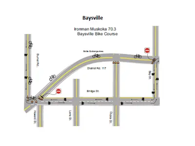 District Rd. 117 will be closed going through Baysville. Instead traffic will be rerouted through Bridge St.